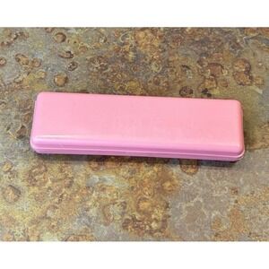 Vintage Playtex Pink Tampon Case Holder Hinged Lid Hard Plastic